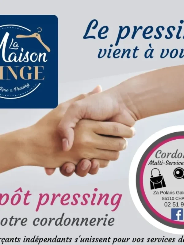 Dépôt de pressing par cordonnerie Rosy, cordonnier à Chantonnay